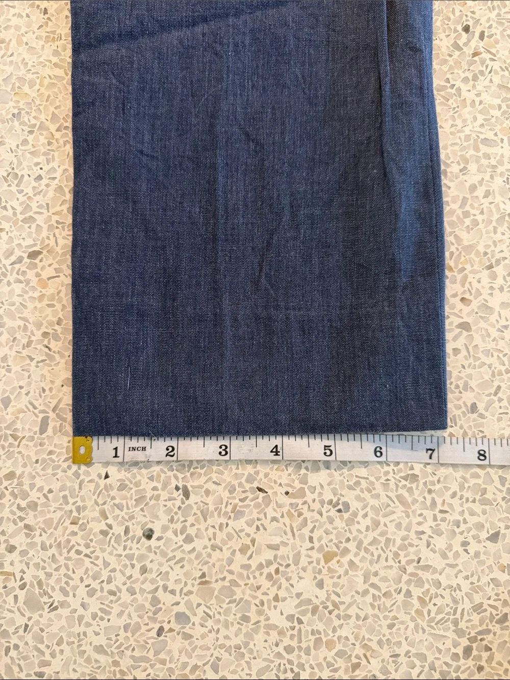 Reiss Men's Dress Pants Geronimo in Dark Lightweight Denim Chambray Blue 30 x 28